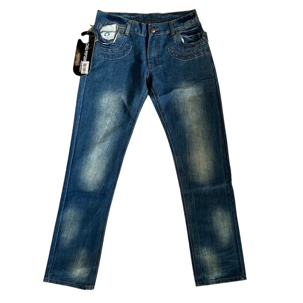 Classic Blue Straight Leg Jeans